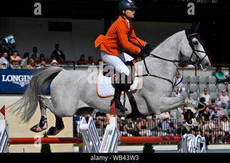 Doron Kuipers NED mit Charley während Longines FEI Jumping Europameisterschaft 2019 am 23. August 2019 in Rotterdam, Niederlande. (Foto von Sander Chamid/SCS/LBA (Holland) Stockfoto