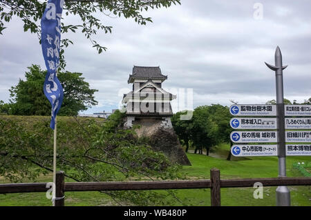 Schloss Kumamoto, Kumamoto - Jo ist eine Bergkuppe japanische Burg in Chūō-ku, Kumamoto, in der Präfektur Kumamoto, Japan. Schloss Kumamoto Termine bis 1467. Stockfoto