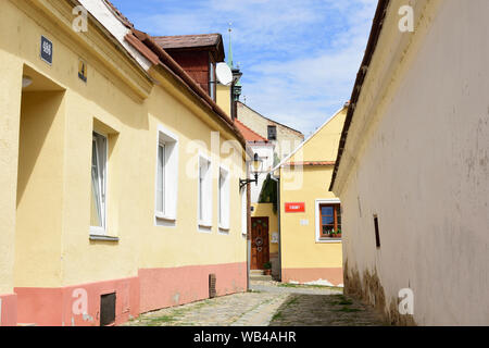 Znojmo (Znaim) in der Tschechischen Republik. Altstadt von Znojmo. Stockfoto