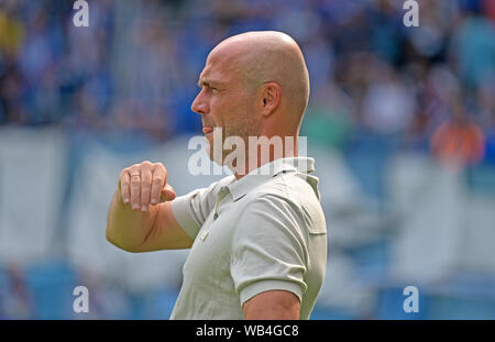 Sinsheim, Deutschland. 24 Aug, 2019. Sinsheim, Deutschland 24. August 2019 - 1.BL-19/20 - TSG Hoffenheim 1899 gegen Deutschland. Werder Bremen Alfred Schreuder Trainer Hoffenheim Geste/Geste/Gestikuliert/| Verwendung der weltweiten Kredit: dpa/Alamy leben Nachrichten Stockfoto