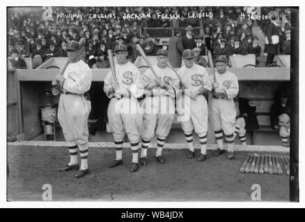 Eddie Murphy, John shano Collins, Joe Jackson, glücklich Felsch, und Nemo Leibold, Chicago AL bei 1917 World Series (Baseball) Abstract / Medium: 1 Negativ: Glas; 5 x 7 in. oder kleiner. Stockfoto