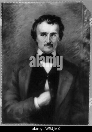 Edgar Allan Poe, 1809-1849, halbe Länge, nach vorne, Hand in der Weste Abstract / Medium: 1 Fotoabzug. Stockfoto