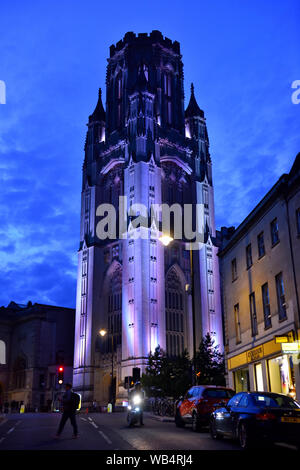 Universität von Bristol Wills Memorial Building Tower oben an der Park Street, UK Stockfoto