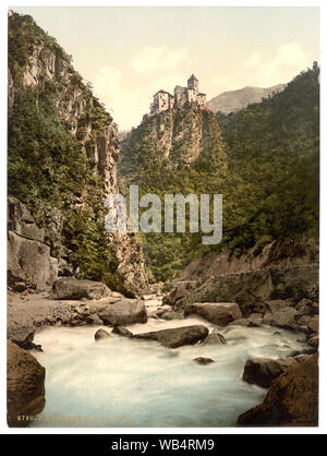 Hanshagen (d. h., Eggental), Karneid, Tirol, Österreich-ungarn; Drucken. 8780.; Teil: Ansichten der österreichisch-ungarischen Monarchie in der Photochrom print Collection.; Titel von den Detroit Publishing Co., Katalog J - Ausland abschnitt, Detroit, Mich.: Detroit Publishing Company, 1905. Dieser Medien zeigt das kulturelle Erbe Denkmal mit der Nummer 15236 in Südtirol. Objekt Lage 46°29'27N, 11°23'52.74"E anzeigen Diese und andere in der Nähe Bilder auf: OpenStreetMap - Google Earth 11.397983 46.489618; Stockfoto
