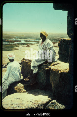 Ägypten. Pyramiden. Das Niltal von Gipfeltreffen der Großen Pyramide Abstract / Medium: G. Eric und Edith Matson Fotosammlung Stockfoto
