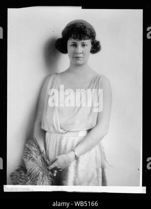 Eleanor Anthony, Tochter von Rep. Anthony, 2/9/21 Abstract / Medium: 1 Negativ: Glas; 8 x 6 in. Stockfoto