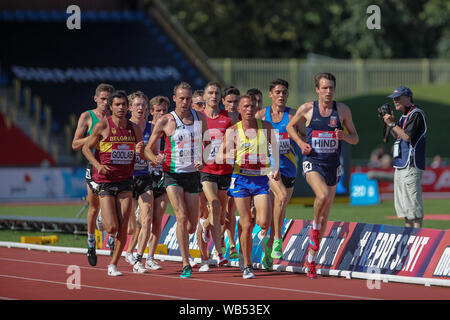 Birmingham, Großbritannien. 24 Aug, 2019. Andrew Butchart gewinnt der Männer 5000 m während der Muller britischen Leichtathletik WM im Alexander Stadium, Birmingham, England am 24. August 2019. Foto von Jodi Hanagan. Nur die redaktionelle Nutzung, eine Lizenz für die gewerbliche Nutzung erforderlich. Keine Verwendung in Wetten, Spiele oder einer einzelnen Verein/Liga/player Publikationen. Credit: UK Sport Pics Ltd/Alamy leben Nachrichten Stockfoto