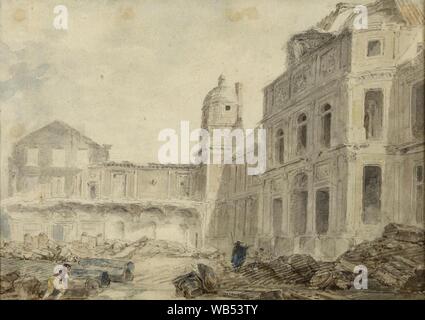 Démolition du Château-Vieux de Meudon 1804 Hubert Robert. Stockfoto