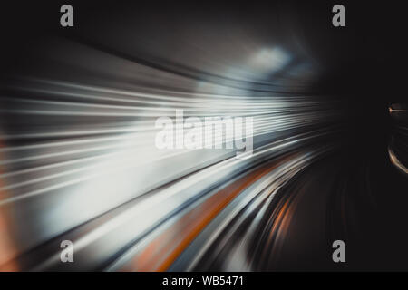 Schnelle U-Bahn Blick auf die MRT in Singapur Stockfoto