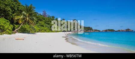 Similan Insel Blick vom Strand und oben, in Thailand Stockfoto