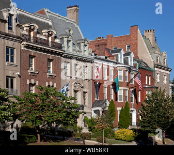 Embassy Row, Massachusetts Ave., NW, Washington, D.C Stockfoto