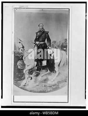 Kaiser Maximilian auf dem Pferderücken Abstract / Medium: 1 Foto auf carte de visite: Eiweiß. Stockfoto