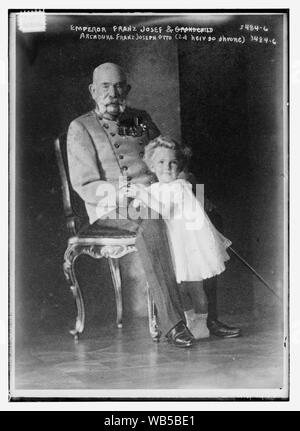 Kaiser Franz Josef und Erzherzog Franz Joseph Otto (2d Erben zum Thron) Abstract / Medium: 1 Negativ: Glas; 5 x 7 in. oder kleiner. Stockfoto