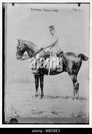 Kaiser Franz Josef, auf Pferd zurück Abstract / Medium: 1 Negativ: Glas; 5 x 7 in. oder kleiner. Stockfoto