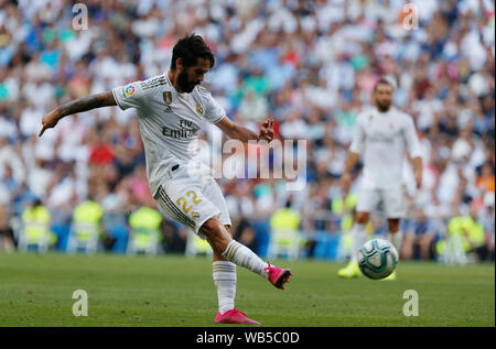 Real Madrid CF Isco Alarcon in Aktion während der spanischen La Liga Match zwischen Real Madrid und Real Valladolid CF im Santiago Bernabeu in Madrid (Endstand: Real Madrid 1:1 Real Valladolid CF) Stockfoto