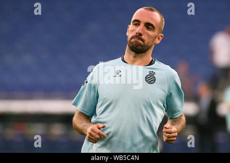 Barcelona, Spanien. 24 Aug, 2019. Sergi Darder der RCD Espanyol während des Spiels RCD Espanyol v Zorya Luhanks, der UEFA Europa League Play-offs, erste Etappe. Fußball. RCDE Stadion. Barcelona, Spanien, 15. Aug 2019. BARCELONA, 22-08-2019. UEFA Europa League Play-off, erste Etappe. RCD Espanyol - Zorya Shitomir. Sergi Darder von Espanyol Credit: Pro Schüsse/Alamy leben Nachrichten Stockfoto