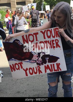 New York, NY, USA. 24 Aug, 2019. Die Rechte der Tiere März 2019 in New York City, New York, am 24. August 2019. Credit: Rainmaker Foto/Media Punch/Alamy leben Nachrichten Stockfoto