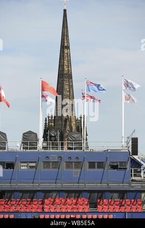 Von Edinburgh Schottland Hauptstadt eine beliebte Stadt im Sommer zu besuchen Stockfoto