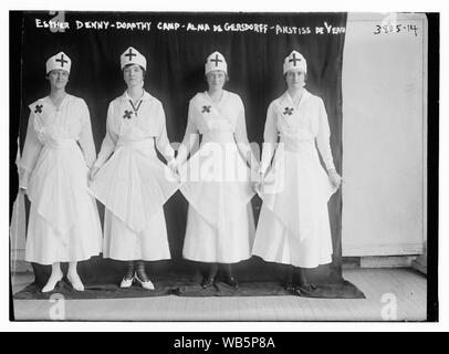 Esther Denny; Dorothy Lager; Alma de Gersdorff; Anstiss de veau Abstract / Medium: 1 Negativ: Glas; 5 x 7 in. oder kleiner. Stockfoto