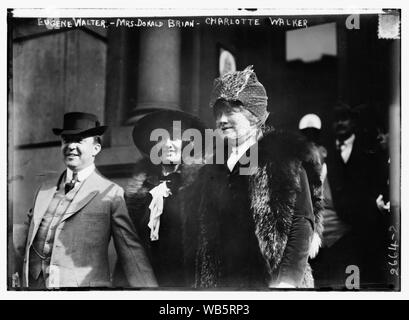 Eugene Walter, Frau Donald Brian, und Charlotte Walker Abstract / Medium: 1 Negativ: Glas; 5 x 7 in. oder kleiner. Stockfoto