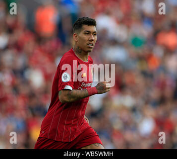 23. August 2019, Liverpool, Liverpool, England; Premier League Fußball, Liverpool gegen Arsenal; Roberto Firmino (9) von Liverpool Credit: Conor Molloy/News Bilder Premier League/EFL Fußball Bilder unterliegen DataCo Lizenz Stockfoto