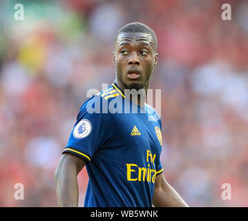 23. August 2019, Liverpool, Liverpool, England; Premier League Fußball, Liverpool gegen Arsenal; Nicolas Pepe (19) von Arsenal Credit: Conor Molloy/News Bilder Premier League/EFL Fußball Bilder unterliegen DataCo Lizenz Stockfoto