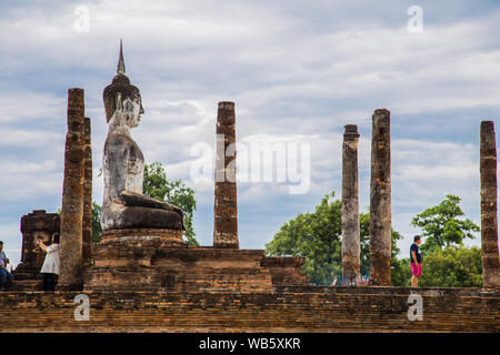 Buddha in Sukhothai Historical Park in Thailand Stockfoto