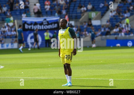 24. August 2019, American Express Gemeinschaft Stadion, Brighton, England; Premier League Football, Brighton vs Southampton; Michael Obafemi (20) von Southampton Credit: Phil Westlake/News Bilder Premier League/EFL Bilder unterliegen DataCo Lizenz Stockfoto