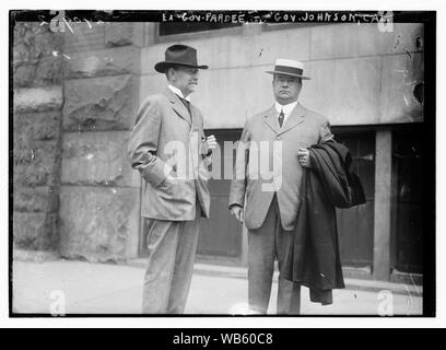 Ex-reg. [George] Pardee, Calif.-reg. [Hiram W.] Johnson Abstract / Medium: 1 Negativ: Glas; 5 x 7 in. oder kleiner. Stockfoto