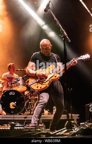 Turin Italien. 23. August 2019. Die englische Rockband Fahrt führt live auf der Bühne Spazio 211 während der "Heutige Festival 2019". Stockfoto