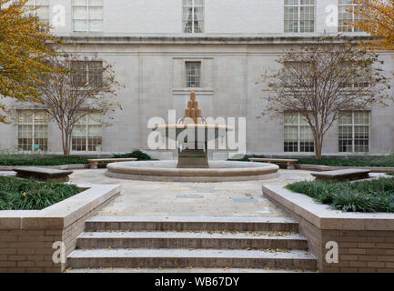 Äußere Innenhof von William Jefferson Clinton Federal Building - West Stockfoto