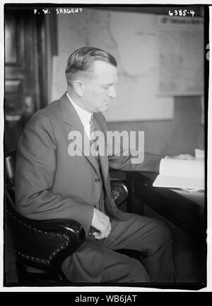 F.W. Sargent Abstract / Medium: 1 Negativ: Glas; 5 x 7 in. oder kleiner. Stockfoto