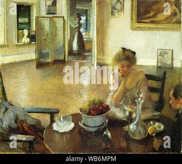 Edmund Tarbell - Das Frühstück Zimmer 25 x 30. Stockfoto