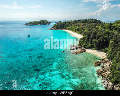 Similan Insel Luftaufnahmen von oben in Thailand Stockfoto