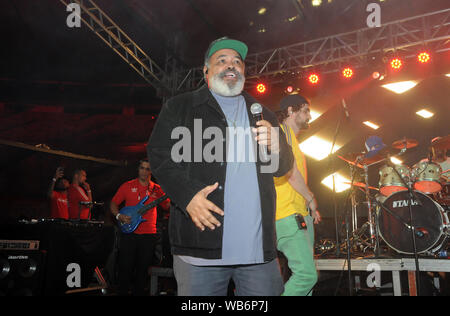 Rio de Janeiro, Brasilien, 30. Juni 2018. Sänger und Komponist Jorge Aragão, während einer Show im Maracana-Stadion in Rio de Janeiro Stockfoto