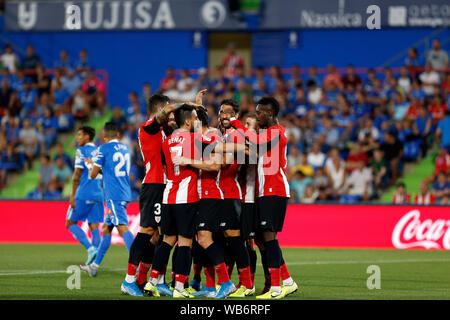 Athletic Club de Bilbao Raul Garcia feiert nach dem Scoring ein Ziel während der spanischen La Liga Match zwischen Getafe CF und Athletic Club de Bilbao bei Coliseum Alfonso Perez Getafe. (Final Score: Getafe CF 1:1 Athletic Club de Bilbao) Stockfoto