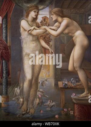 Edward Burne-Jones - Pygmalion und das Bild - die Gottheit Brände Stockfoto