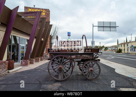 Arizona, Amerika, 8. März, 2018. Die Mohave Museum für Geschichte und Kunst in Kingman, Arizona ist eine private, gemeinnützige Organisation, die fou Stockfoto