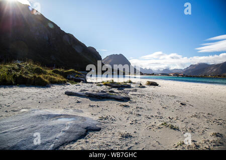 Aussicht auf die Lofoten und um, in Norwegen Stockfoto