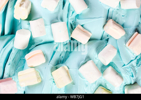 Blueberry, blaue Eis Makro deyailed Textur close-up. Stockfoto