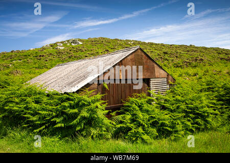 Großbritannien, England, Scilly Inseln, St Martin's, höhere Stadt, Old Quay, holzhütte unter Bracken Stockfoto