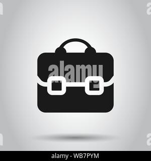 Aktenkoffer zeichen Symbol im flachen Stil. Koffer Vector Illustration auf isolierte Hintergrund. Gepäck Business Konzept. Stock Vektor