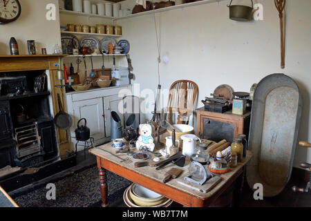 Viktorianische Küche im Museum von Lincolnshire Leben, Lincoln, Lincolnshire, Großbritannien Stockfoto