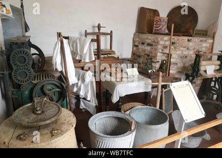 Viktorianische Wäsche waschen oder Zimmer im Museum von Lincolnshire Leben, Lincoln, Lincolnshire, Großbritannien Stockfoto