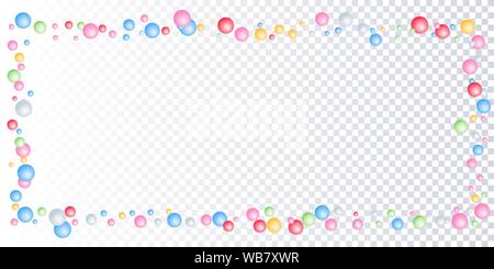 Sprühregen mit Körnern von Desserts. Abstrakte Muster mit scharfen Sterne, Mond, Kreise auf einen transparenten Hintergrund. Design für Urlaub Designs, Party, Bir Stock Vektor
