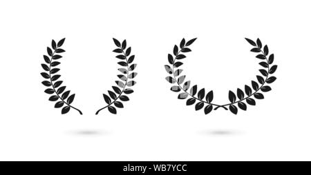 Laurel Kränze Symbole für Web Design. Award anmelden. Vector Illustration Stock Vektor