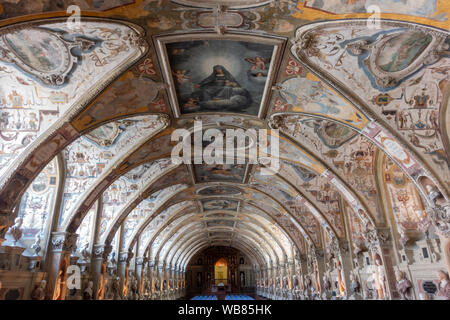 Die Renaissance Antiquarium (Halle von Antiquitäten) in der Residenz München, München, Bayern, Deutschland. Stockfoto