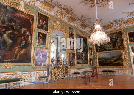 Die Grüne Galerie, Teil der kurfürstlichen Appartements in der Residenz München, München, Bayern, Deutschland. Stockfoto