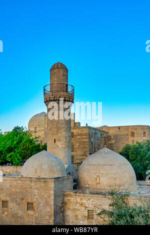 Ansicht der Rückseite des Palastes der Shirvanshahs, Baku, Aserbaidschan Stockfoto