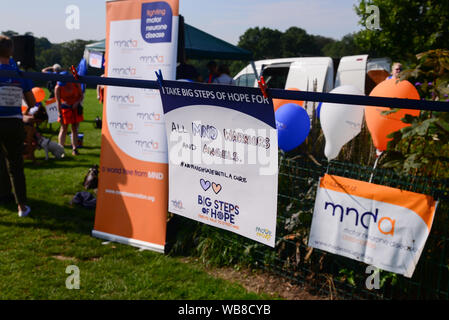 Gräber Park, Sheffield, UK. 25 Aug, 2019. Die große Schritte der Hoffnung Nächstenliebeweg in Gräbern Park, ein 5k Tribut zu Fuß, die Kapital für den Verstand assocuation. Credit: Alamy leben Nachrichten Stockfoto